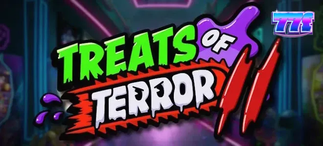 Interface colorida e temática de doces do jogo Treats of Terror II